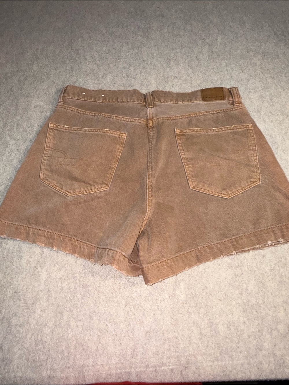 American Eagle Outfitters Brown Button-Front Denim Skort Shorts - Picture 7 of 9